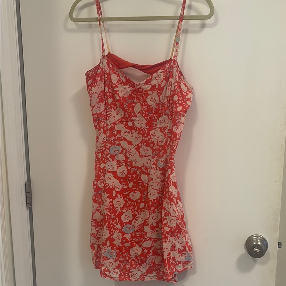 pink Floral Mini Dress